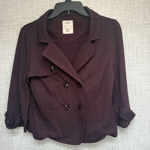 ALLIHOP by Anthropologie Through the Seasons Plum Purple Blazer M